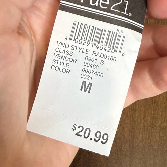 NWT Rue21 womens crochet top Size M stripe tie boho beach summer vacation tie - Picture 7 of 7